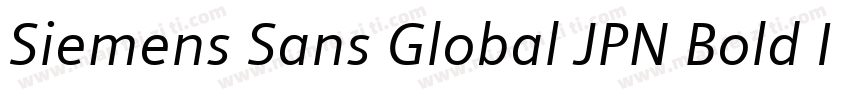 Siemens Sans Global JPN Bold Italic字体转换